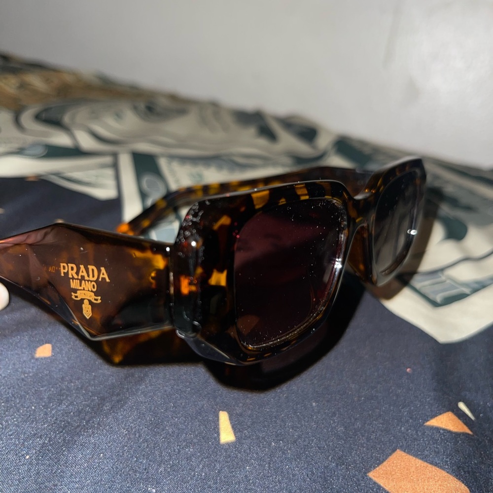 Prada Men's Rectangle Acetate Logo Sunglasses